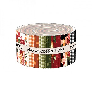 Harvest Rose Flannel Jelly Roll Strips Maywood Studio 