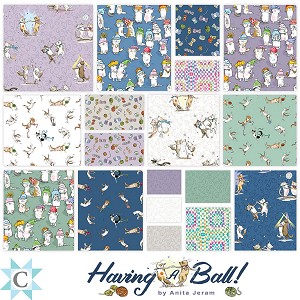 Having a Ball Jelly Roll Strips Clothworks 