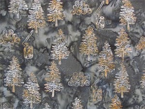 A Hoffman Bali Batik Minnesota Charms Exclusive F2107 173 Smoke Trees/Ax 