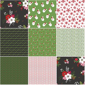 Holly Holiday 10 Inch Layer Cake Squares Riley Blake 