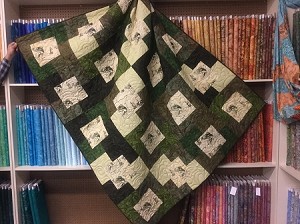 Walleye Around the Lake Custom Batik Quilt Kit Hoffman 
