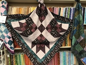 Custom Batik Dog Sled Paws Quilt Kit Hoffman 