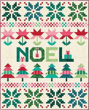 1895 Jolly Noel Hand dyed Watercolor Batik Quilt Kit Hoffman 