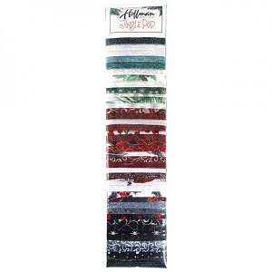 Jingle Pop Jelly Roll Strips Holiday Silver Hoffman 