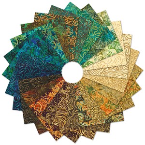 Jungle Dreams Artisan Batik 5 inch Charm Pack Robert Kaufman 