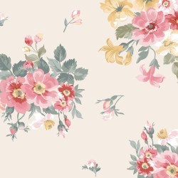 La Fleur Flannel F10991 E Cream Bouquets Maywood Studio 