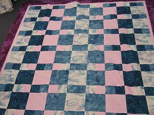 Mirrored Lift Bridge Batik Quilt Kit, Hoffman 