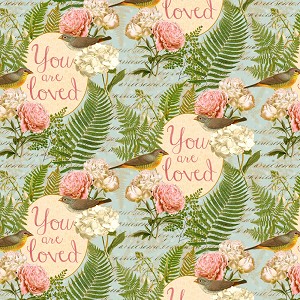 You are Loved ML32891C1 Digital Words David Textiles 