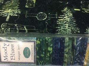 Moody Blues Mallard Minnesota Custom Batik Jelly Roll Acreage Quilt Kit, Hoffman 