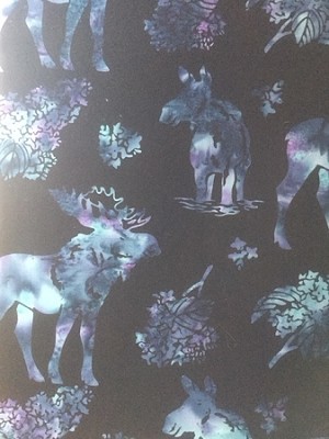Q2181 85 Blackberry Moose Custom Batik, Hoffman 