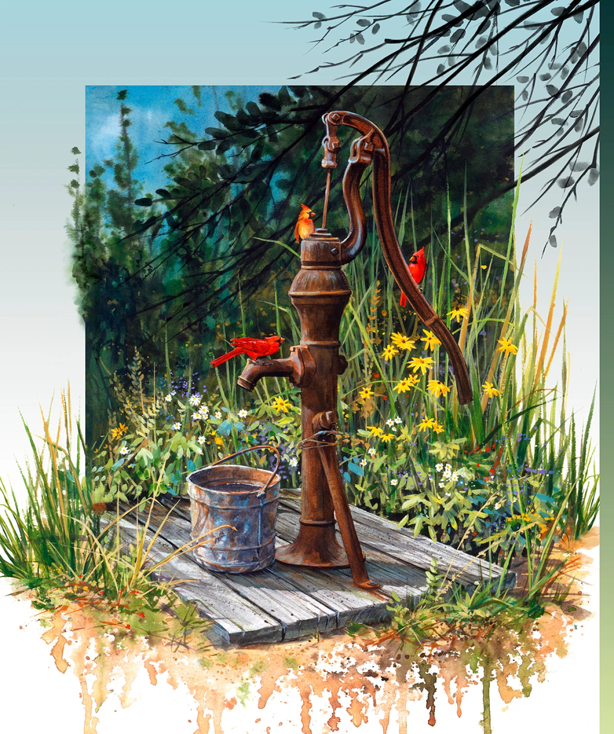 Meadow Perch 6110 PA Well Pump Panel P and B Textiles 