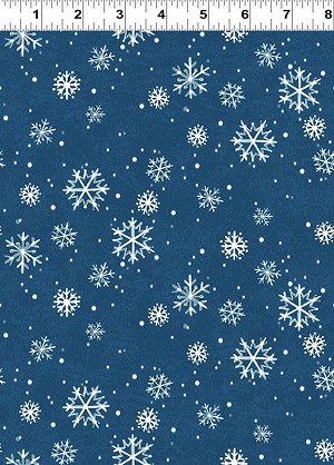 Quilt Minnesota 2026 Y4890 93 Light Navy Digital Snowflakes Clothworks 