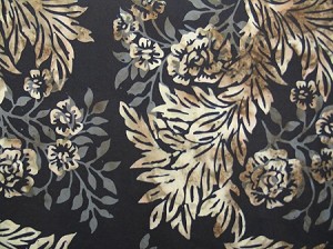 Hoffman Bali Batik N2808 154 Leaf and Flower Teak 