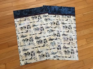 Custom Batik Sled Dog Natural Pillowcase Kits 