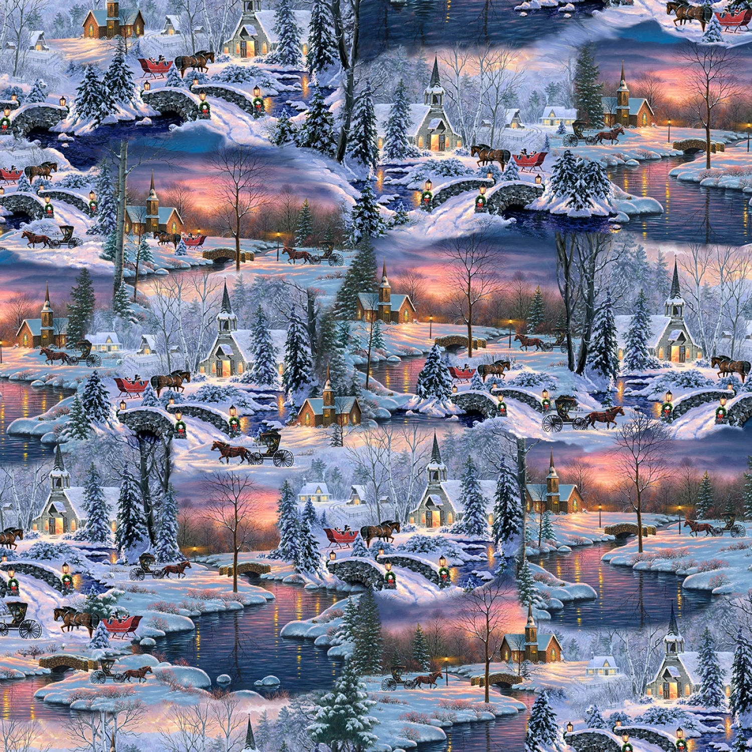 Natures Noel 6244 MU Scenic P and B Textiles 