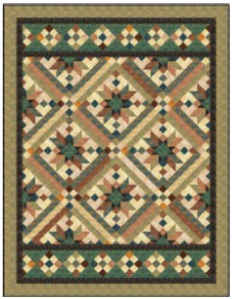 New Stonehenge Smokey River Canyon Oxidized Copper Quilt Kit Northcott 
