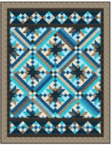New Stonehenge Smokey River Midnight Slate Quilt Kit Northcott 