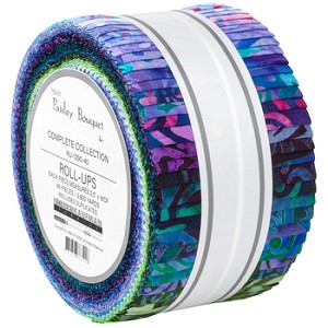 Paisley Bouquet Artisan Batik Jelly Roll Strips Robert Kaufman 