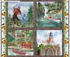 All Minnesota Shop Hop 2024 Minky 30208 X 4 Picture Panel Quilting Treasures 