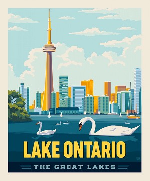 Destination Great Lakes DP11202 Lake Ontario Digital Panel Riley Blake 