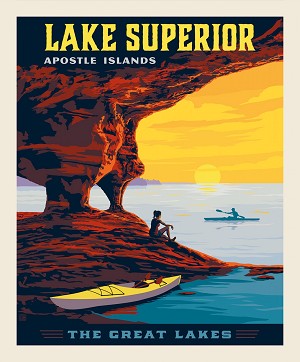 Destination Great Lakes DP11203 Lake Superior Digital Panel Riley Blake 