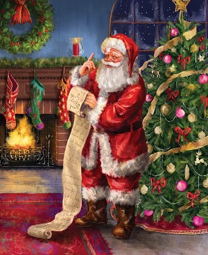 Picture a Christmas Santas List PD12375 36 Inch Digital Panel Riley Blake 