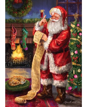 Christmas Wishes Digital Panel DP15040 Santa 36 x 45 Inch Riley Blake 