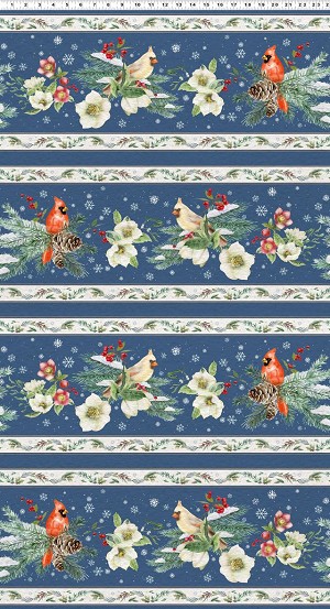 Quilt Minnesota 2026 Y4883 93 Light Navy Digital Pictorial Stripe Clothworks 
