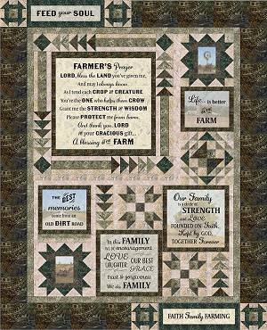 Canyon Tonga Batik Farmers Prayer Digital Panel Quilt Kit 