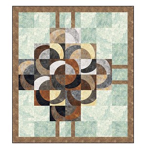 New Stonehenge Friendship Knot Queen Quilt Kit Northcott 