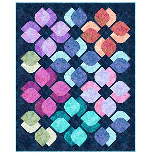 New Stonehenge Floating Flowers Quilt Kit Northcott 