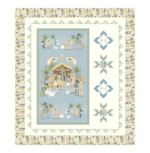 The Nativty Guilding Stars Quilt Kit Northcott 