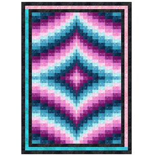 New Stonehenge Echoing Diamonds Midnight Muse Jelly Roll Twin Quilt Kit Northcott 