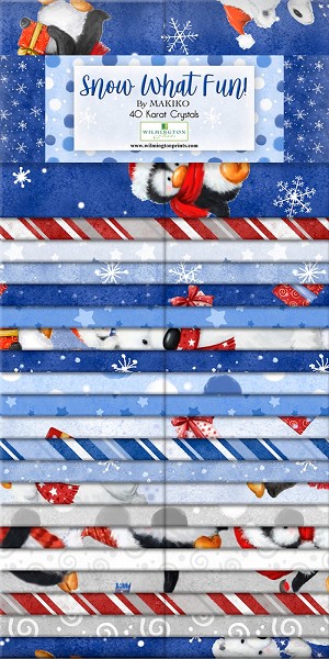 Snow What Fun Jelly Roll Strips Wilmington Prints 