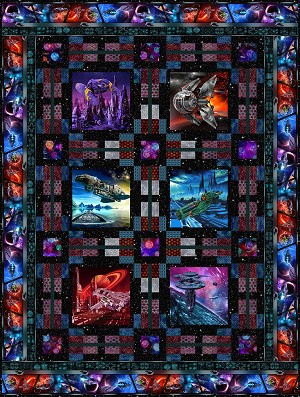 Sci Fi Quilt Kit 82 x 109 In the Beginning Fabrics 