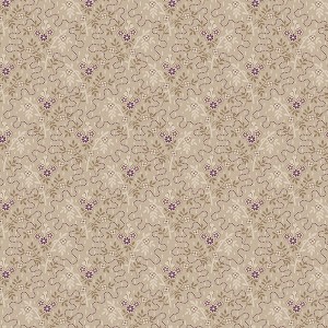 Plumberry III 171151 Tan Three Blooms Marcus Fabrics 