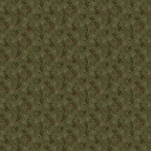 Pineberry Lane R172002D Green Berries Greens Marcus Fabrics 