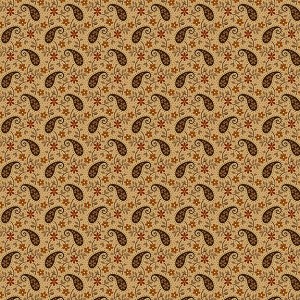 Midnight Cheddar R172081D Beige Paisley Parade Marcus Fabrics 