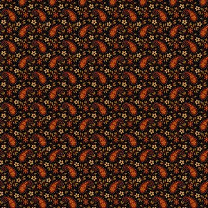 Midnight Cheddar R172081D Black Paisley Parade Marcus Fabrics 