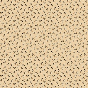 Midnight Cheddar R172085D Cream Dot  Leaf Marcus Fabrics 