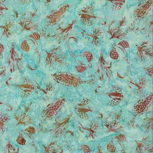 Bali Batik R2285 135 Pastel Alaska Flies Lures Fishing, Wildfire Designs by Hoffman 