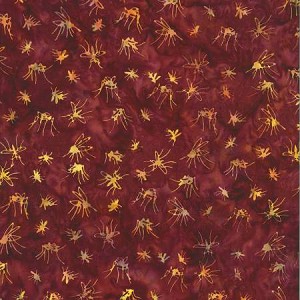 Bali Batik R2287 38 Burgundy Alaska Mosquitos, Wildfire Designs by Hoffman 