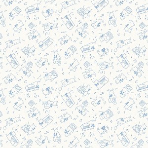 Aunt Grace Rock My Baby 30s Print R351873 Blue Marcus Fabrics 