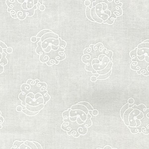 White on White H759 W Santa Head, P and B Textiles 