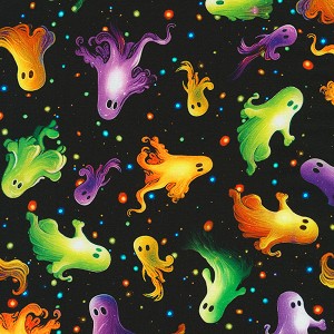 Ghosts Night Quilting D23087438 Black Allover Ghosts Robert Kaufman 