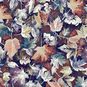 Woodland Whispers S4841 515 Rum Raisin Leaves Digital Hoffman 