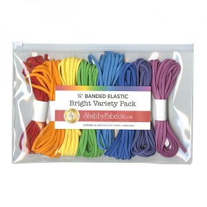 Elastic Variety 8 Pack Bright Nylon Banded Elastic 