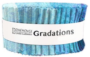 New Stonehenge Gradations Jelly Roll Strip Midnight 49 Northcott 