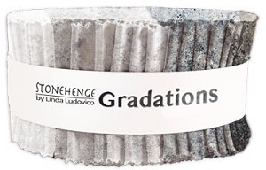 New Stonehenge Gradations Jelly Roll Strip Graphite 99 Northcott 