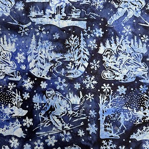 AMNSH 2025 SH183 570 Minnesota Sports Blue Cornflower Island Batik 